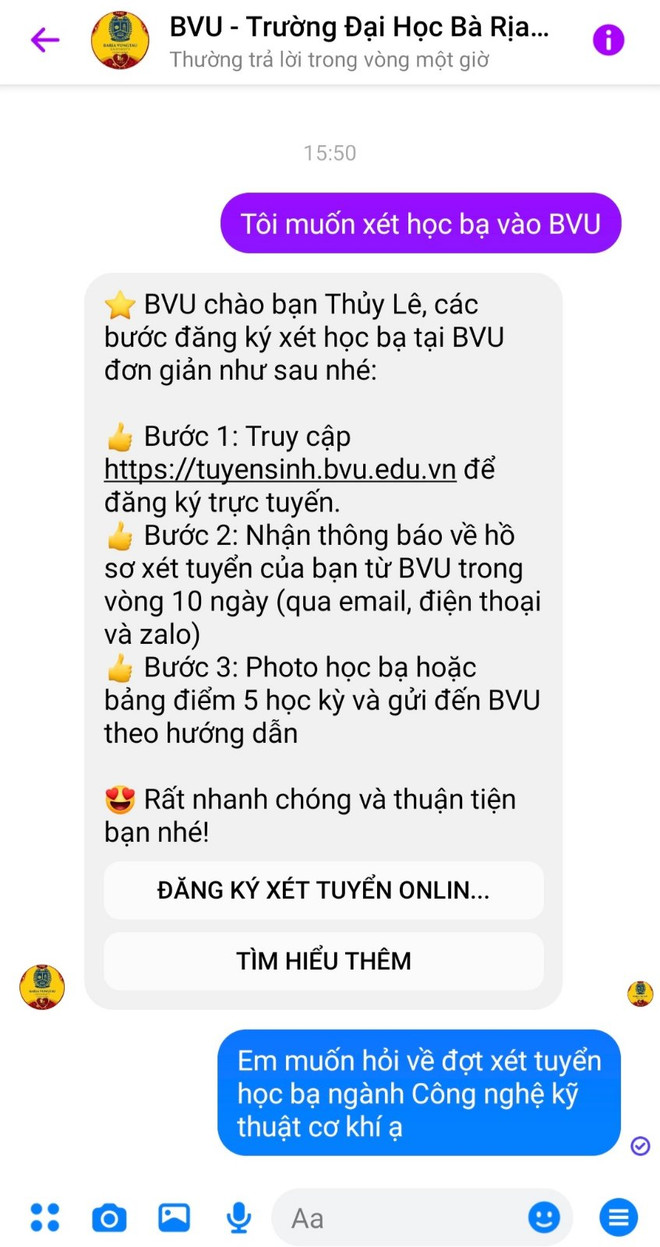 Các trường đại học đẩy mạnh hoạt động tư vấn trực tuyến qua fanpage nhà trường. Dịch COVID-19 kéo dài, nhiều thí sinh chọn xét tuyển bằng học bạ THPT ảnh 2