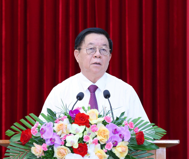 Ông Nguyễn Trọng Nghĩa, Ủy viên Bộ Chính trị, Bí thư Trung ương Đảng, Trưởng Ban Tuyên giáo Trung ương phát biểu kết luận hội nghị. (Ảnh: Phương Hoa/TTXVN) TTXVN_1807Nguyentrongnghia.jpg