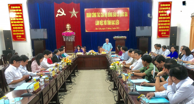 Phó Chủ tịch nước làm việc với Ủy ban Bầu cử tỉnh Bạc Liêu ảnh 1