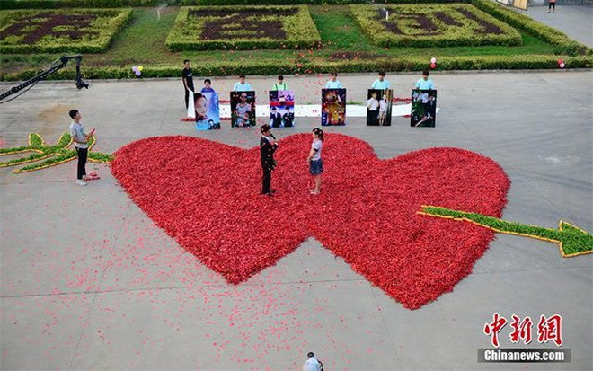 Chàng trai "gây sốc" khi sử dụng tới 99.999 quả ớt để tỏ tình ảnh 1