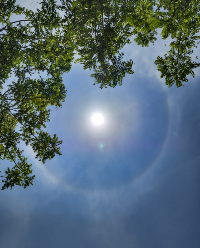 Quầng Mặt Trời bất ngờ xuất hiện giữa trưa ở thành phố Điện Biên ảnh 2