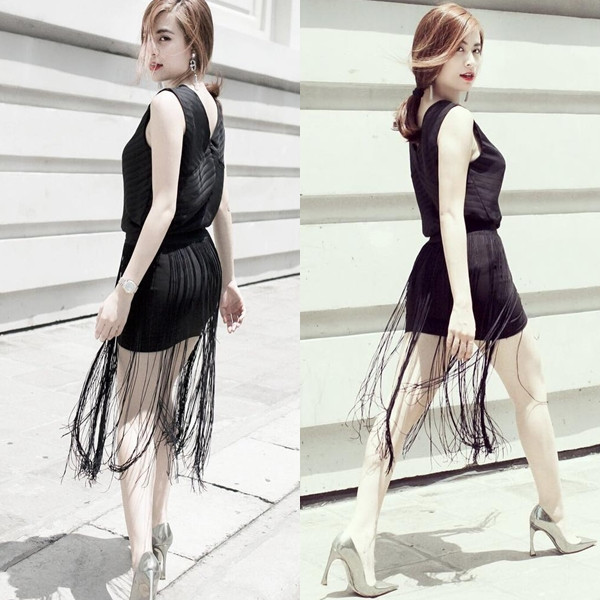 Tông màu đen "càn quét" street style của các kiều nữ Việt ảnh 1