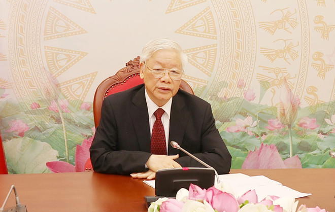 Tổng Bí thư, Chủ tịch nước điện đàm với Tổng Bí thư, Chủ tịch nước Lào ảnh 1