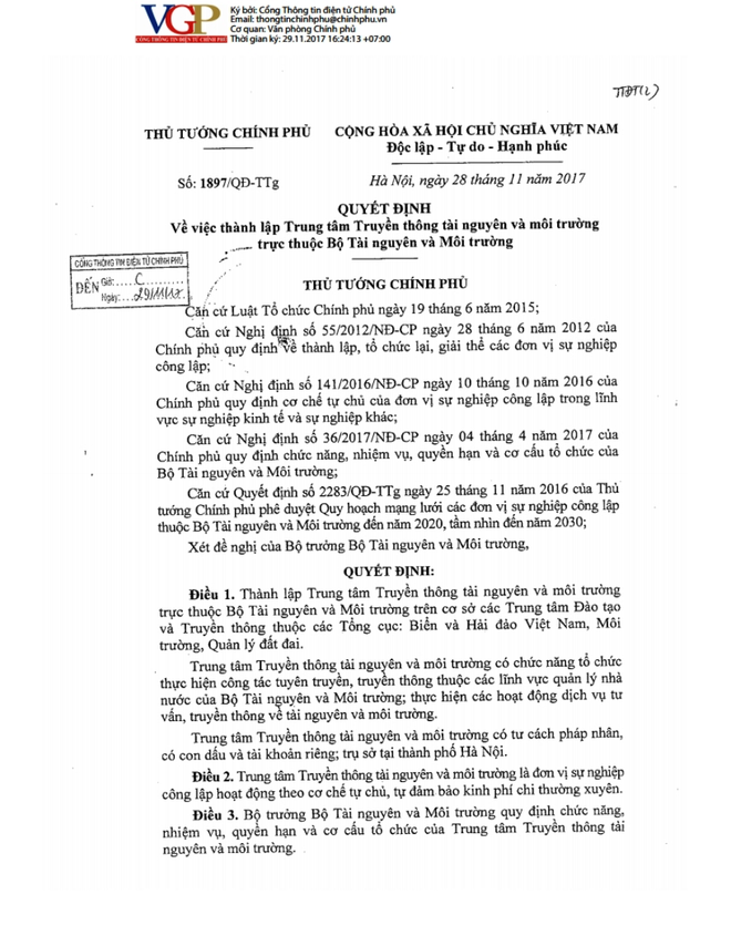 Công bố thành lập Trung tâm Truyền thông tài nguyên và môi trường ảnh 2