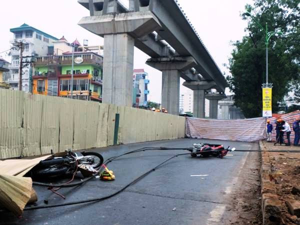 [Video] Tai nạn ở công trường đường sắt đô thị Cát Linh-Hà Đông ảnh 1