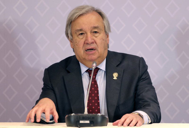 Tổng Thư ký Liên hợp quốc Antonio Guterres. (Nguồn: AP) TTK LHQ nhấn mạnh vai trò của hòa giải đối với hòa bình và an ninh ảnh 1