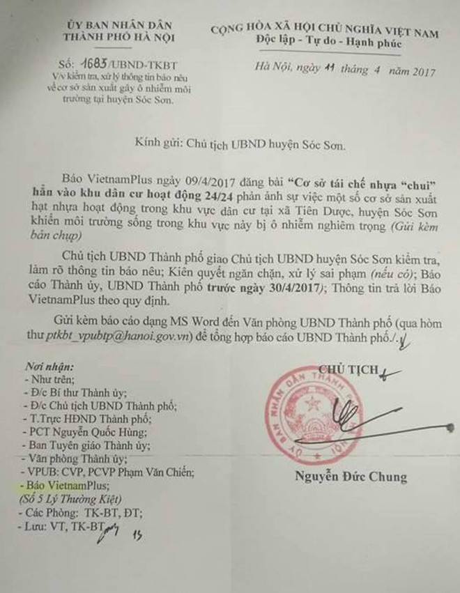 Hà Nội yêu cầu huyện Sóc Sơn xử lý các cơ sở tái chế nhựa gây ô nhiễm ảnh 2