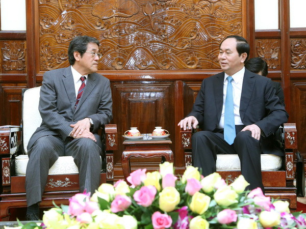 Chủ tịch nước Trần Đại Quang tiếp Đại sứ Nhật Bản đến chào xã giao ảnh 1