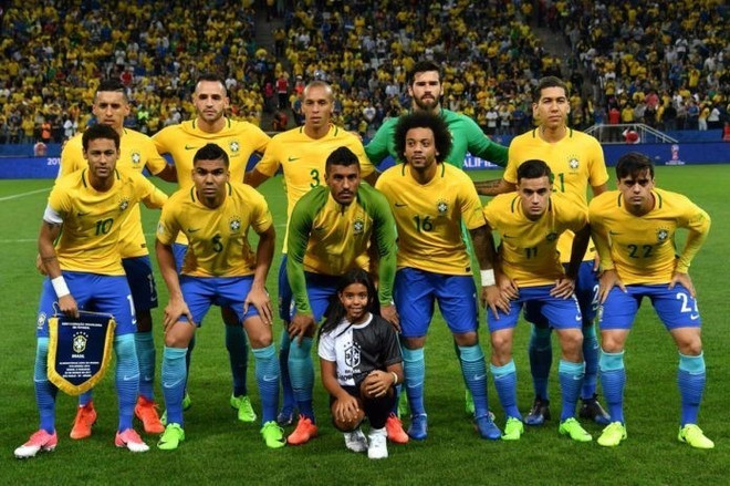 Các cầu thủ đội tuyển Brazil. (Nguồn: EDaily Sport/ TTXVN) Những "ông lớn" chuẩn bị chinh phục vinh quang tại World Cup 2018 ảnh 1