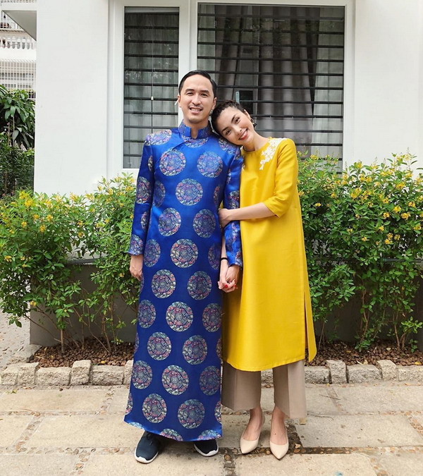 Sao Việt xúng xính áo dài trong dịp Tết Nguyên Đán 2018 ảnh 1