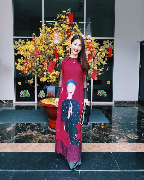 Sao Việt xúng xính áo dài trong dịp Tết Nguyên Đán 2018 ảnh 6