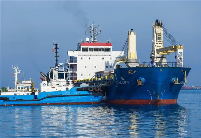 Bến số 6 Cảng Container Hòa Phát Dung Quất đón tàu thương mại đầu tiên ảnh 1