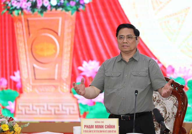 Thủ tướng Phạm Minh Chính làm việc với lãnh đạo chủ chốt của Sóc Trăng ảnh 1