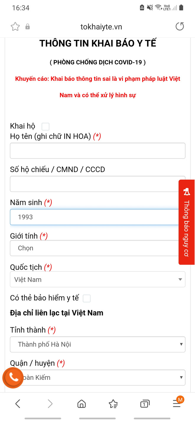 Hướng dẫn các thao tác để khai báo y tế điện tử khi đi máy bay ảnh 1