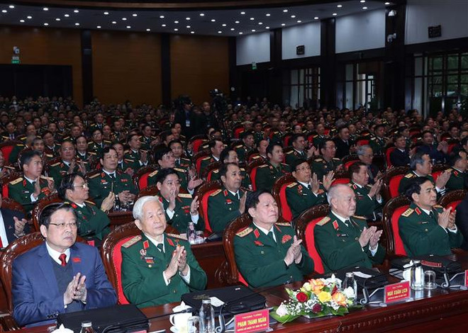 Các đại biểu dự đại hội. (Ảnh: Trọng Đức/TTXVN) Cựu chiến binh luôn sát cánh cùng quân đội xây dựng và bảo vệ Tổ quốc ảnh 3