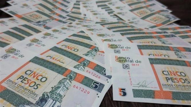 Đồng peso của Cuba. (Ảnh: Via Hero/TTXVN) Ngân hàng Cuba chính thức ngừng tiếp nhận tiền gửi bằng USD ảnh 1