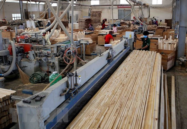 Sản xuất, chế biến gỗ xuất khẩu. (Ảnh: TTXVN) Doanh nghiệp ngành gỗ tìm cơ hội xuất khẩu trong khó khăn ảnh 1