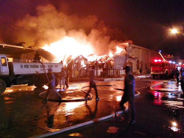 Cơ bản kiểm soát được đám cháy tại nhà máy sợi Texhong-Ngân Long ảnh 1