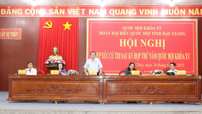 Phó Chủ tịch Quốc hội Trần Thanh Mẫn tiếp xúc cử tri Hậu Giang ảnh 1