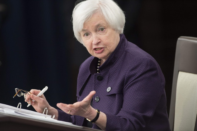 Chủ tịch Fed Janet Yellen. (Nguồn: AFP/TTXVN) Mỹ cân nhắc khả năng tăng lãi suất cơ bản vào tháng 12 ảnh 1