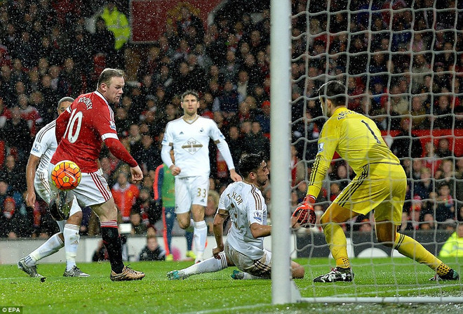 Cận cảnh pha đánh gót thành bàn tuyệt đẹp của Wayne Rooney ảnh 1