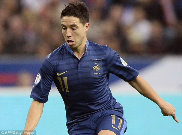 Nasri bị loại khỏi đội tuyển Pháp. (Nguồn: AFP/Getty Images) Tuyển Pháp: Vắng bóng 2 cầu thủ đội vô địch Premier League ảnh 1