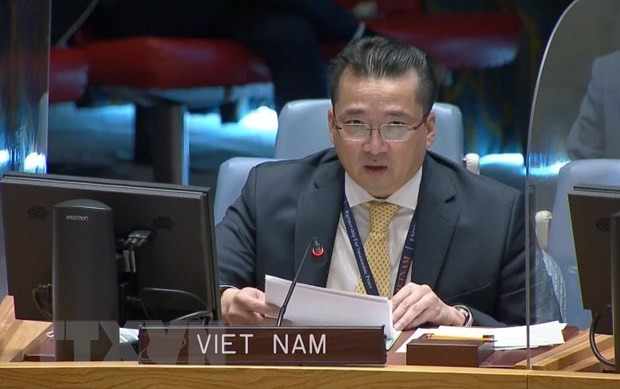 Đại sứ Phạm Hải Anh, Đại biện lâm thời của Việt Nam tại Liên hợp quốc. (Ảnh: TTXVN) Các thành viên Hội đồng Bảo an đánh giá cao đóng góp của Việt Nam ảnh 1