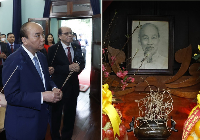 Chủ tịch nước dâng hương tưởng nhớ Chủ tịch Hồ Chí Minh tại Nhà 67 ảnh 1