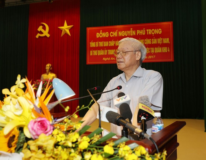 Tổng Bí thư Nguyễn Phú Trọng thăm, làm việc với Bộ Tư lệnh Quân khu 4 ảnh 2