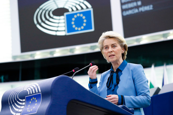 Chủ tịch Ủy ban châu Âu (EC) Ursula von der Leyen. (Nguồn: EPA-EFE) Chủ tịch Ủy ban châu Âu vẫn muốn Ukraine là thành viên EU ảnh 1