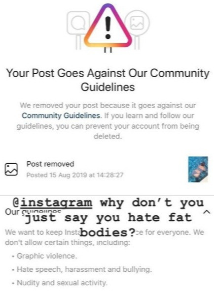 Instagram bị một người dùng chỉ trích là "ghét người to béo" ảnh 2