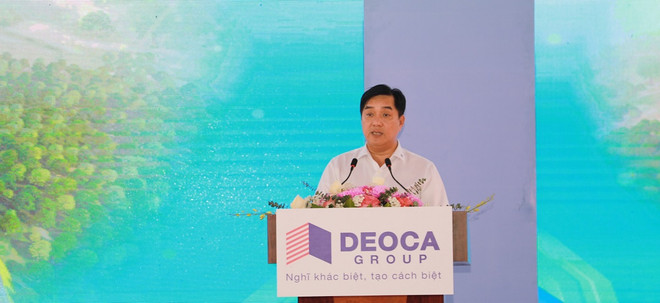 Ông Hồ Minh Hoàng, Chủ tịch Hội đồng quản trị Tập đoàn Đèo Cả cho rằng dự án là mảnh ghép hoàn chỉnh của tuyến Cao tốc Bắc-Nam. (Ảnh: Việt Hùng/Vietnam+) vnp_Hoang.jpg