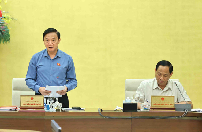 Phó Chủ tịch Quốc hội Nguyễn Khắc Định phát biểu. (Ảnh: Minh Đức/TTXVN) ttxvn_ubtvqh (1).jpg