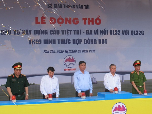 Động thổ xây dựng cầu Việt Trì-Ba Vì bắc qua sông Hồng ảnh 1