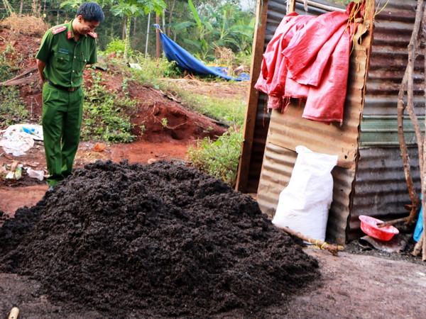 Bắt quả tang cơ sở dùng tạp chất biến tiêu lép thành tiêu tốt ảnh 1