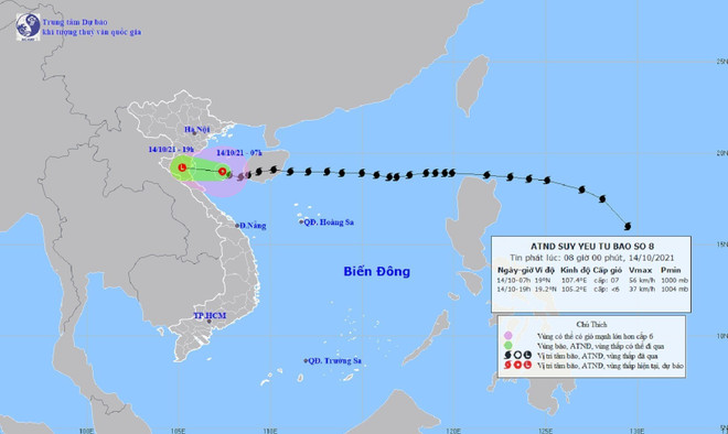 Bão số 8 suy yếu thành áp thấp nhiệt đới, đi vào Thanh Hóa, Nghệ An ảnh 1