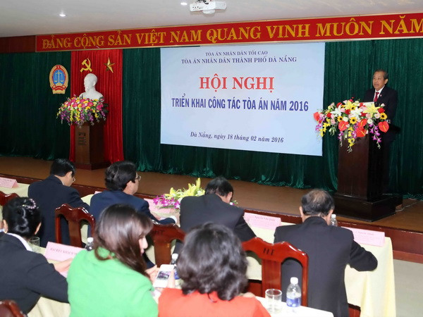 Triển khai công tác năm 2016 của Tòa án Nhân dân hai cấp Đà Nẵng ảnh 1
