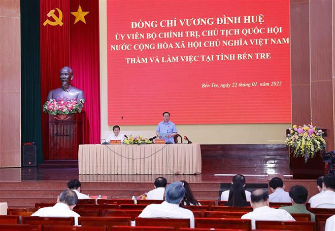 Chủ tịch Quốc hội làm việc với Ban Thường vụ Tỉnh ủy Bến Tre ảnh 2