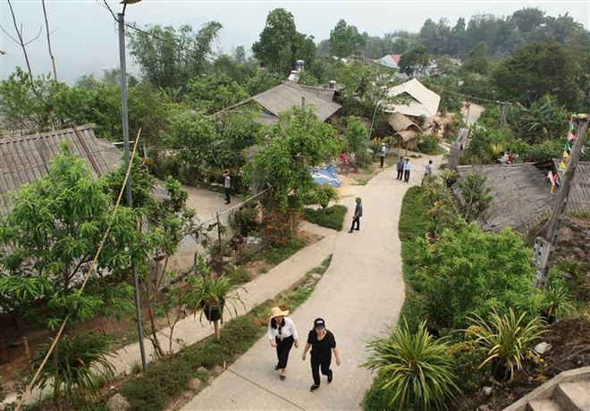 Một góc bản Lao Chải 1, bản Văn hóa du lịch cộng đồng thuộc xã Khun Há (Tam Đường, Lai Châu). (Ảnh: Quý Trung/TTXVN) Bảo tồn di sản gắn với phát triển du lịch - Hướng đi bền vững ảnh 1