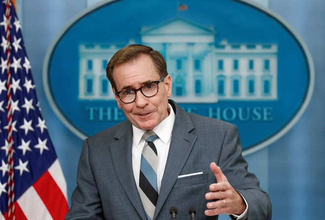 Điều phối viên về truyền thông chiến lược của NSC John Kirby. (Nguồn: Reuters) Điều phối viên NSC: Mỹ vẫn để ngỏ đối thoại với Triều Tiên ảnh 1
