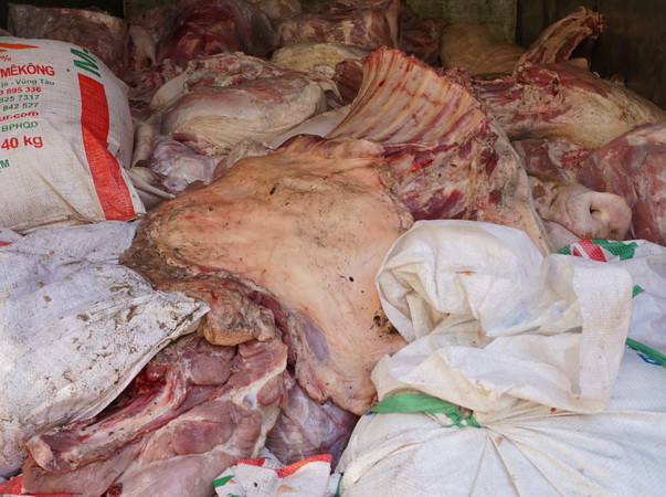 TP.HCM: Phát hiện hơn 2 tấn thịt lợn bẩn chuẩn bị đưa đi tiêu thụ ảnh 1