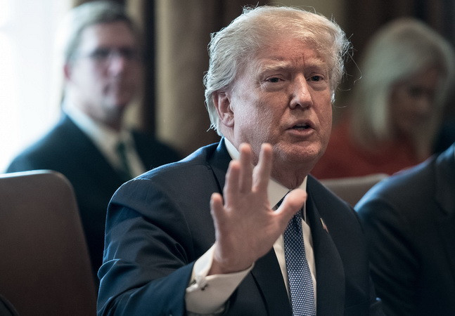 Tổng thống Mỹ Donald Trump. (Nguồn: AFP/TTXVN) Nhật Bản chỉ ủng hộ "quyết tâm" ngăn sử dụng vũ khí hóa học tại Syria ảnh 1
