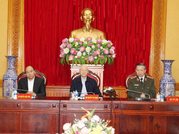 Lãnh đạo Đảng, Nhà nước dự Hội nghị Thường vụ Đảng ủy Công an TW ảnh 1