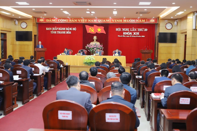 Hội nghị lần thứ 20 Ban Chấp hành Đảng bộ tỉnh Thanh Hóa khóa XIX ảnh 1