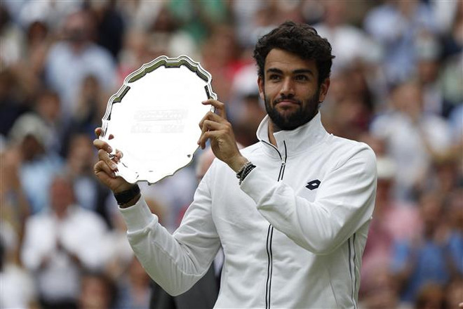 Tay vợt Matteo Berrettini. (Ảnh: AFP/TTXVN) Tay vợt Berrettini rút lui khỏi Olympic Tokyo 2020 vì chấn thương ảnh 1