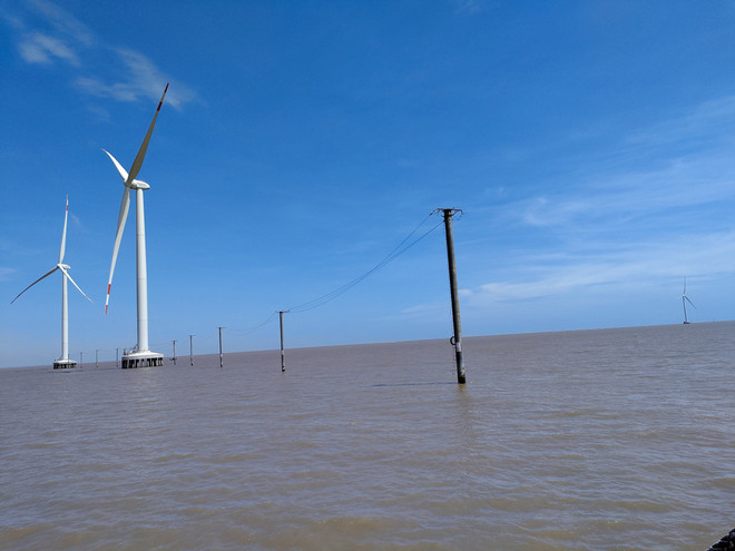 Bến Tre: Tàu cá gặp trở ngại do vướng dây truyền tải điện trên biển ảnh 2