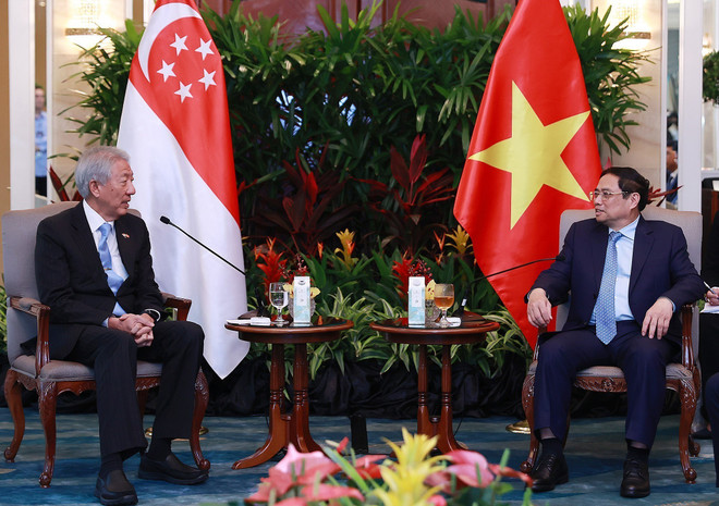 Thủ tướng tiếp Bộ trưởng cao cấp Singapore Teo Chee Hean ảnh 1