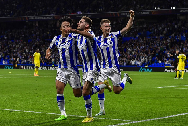 Real Sociedad thắng tuyệt đối sau 4 lượt trận để sớm đi tiếp. (Nguồn: Getty Images) Kết quả Europa League: Xác định được 5 đội vào vòng knock-out ảnh 2
