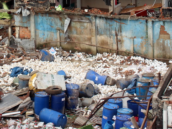 Hải Phòng: Thùng phuy phát nổ khi đang cắt, một người tử vong ảnh 1