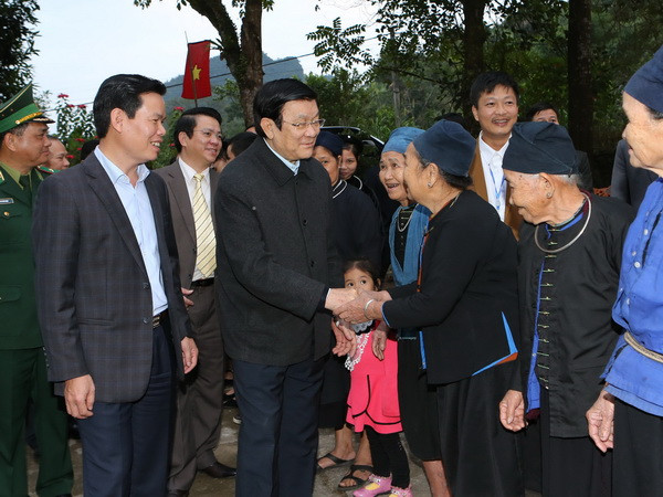 Chủ tịch nước khảo sát mô hình làng văn hóa du lịch cộng đồng ảnh 1